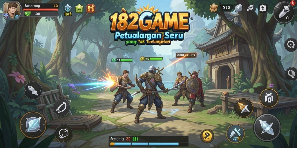 Tampilan menakjubkan dari gameplay petualangan 182GAME.