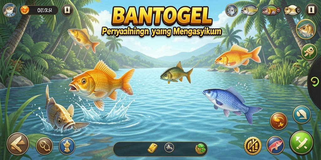Tampilan menarik dari gameplay memancing di BANTOGEL.
