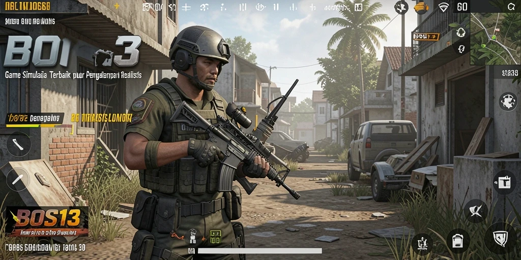 Screenshot gameplay BOS13 menunjukkan pengalaman simulasi yang menarik.