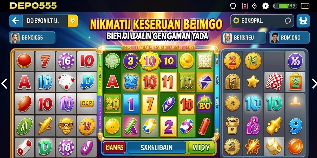 Tampilan gameplay DEPO555 dengan suasana Bingo yang seru.
