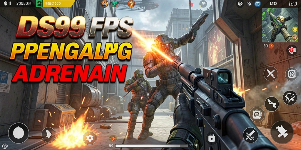 Screenshot gameplay DS99 menampilkan aksi seru di medan perang.