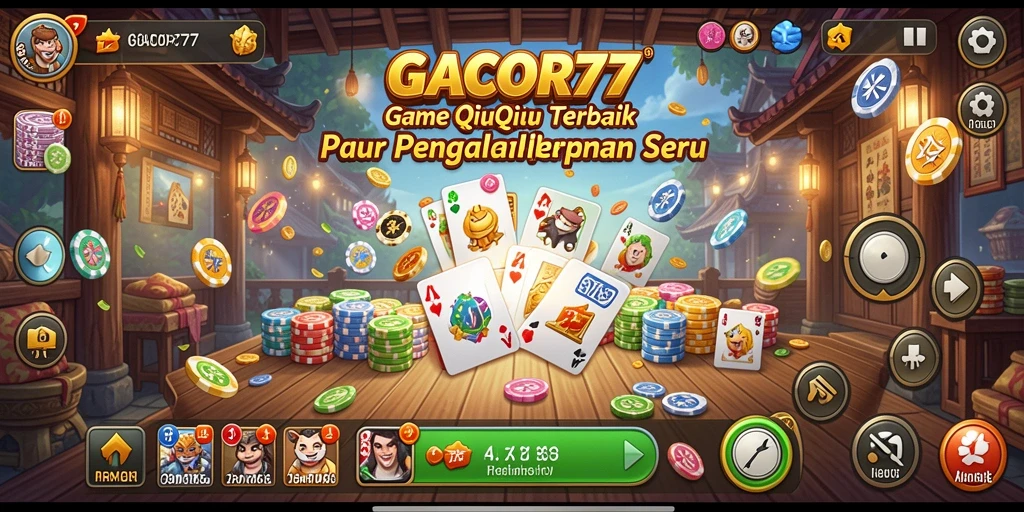Tampilan gameplay GACOR77 dengan fitur QiuQiu yang seru.