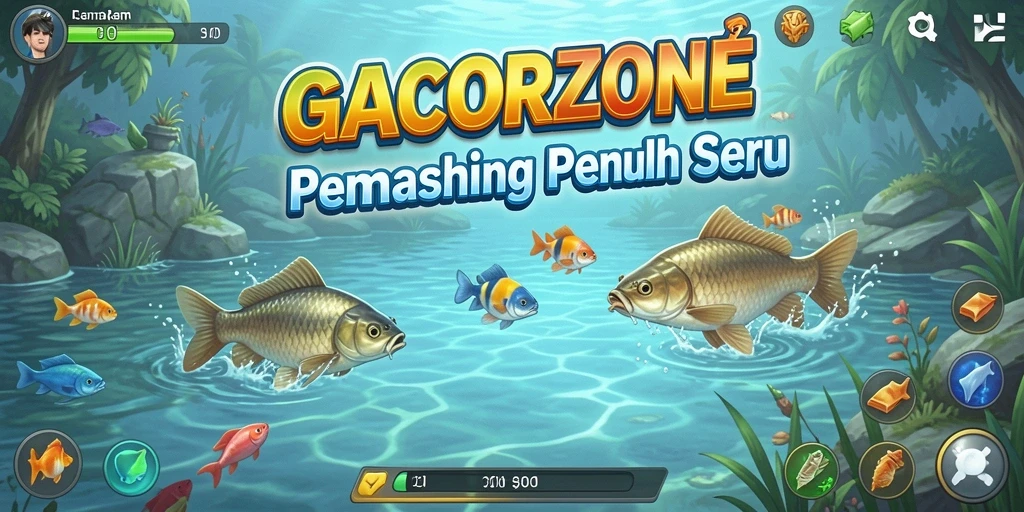 Tampilan gameplay aksi memancing yang seru di GACORZONE.