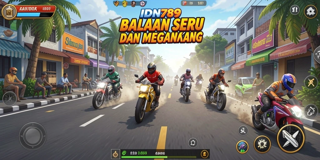 Gameplay seru dan mendebarkan dalam balapan jalanan.