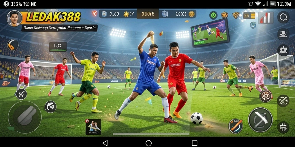 Tampilan gameplay olahraga yang mendebarkan dalam LEDAK388.