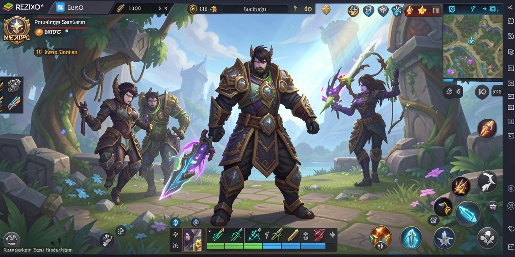 Tangkapan layar gameplay REZIXO menunjukkan aksi pertempuran mendebarkan.