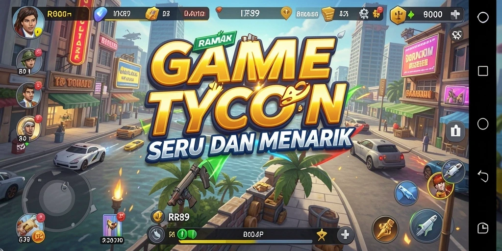 Gameplay RR89 yang menarik dan mendebarkan dalam dunia Tycoon.