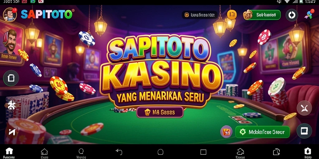 Screenshot gameplay SAPITOTO yang menggambarkan momen mendebarkan saat bermain kasino.
