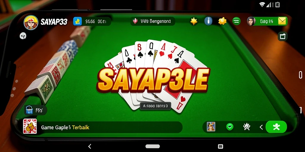 Gambaran gameplay seru dari permainan Gaple di SAYAP33.