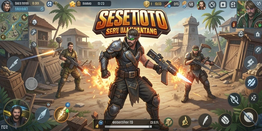 Tampilan gameplay menarik dalam pertempuran Battle Royale.