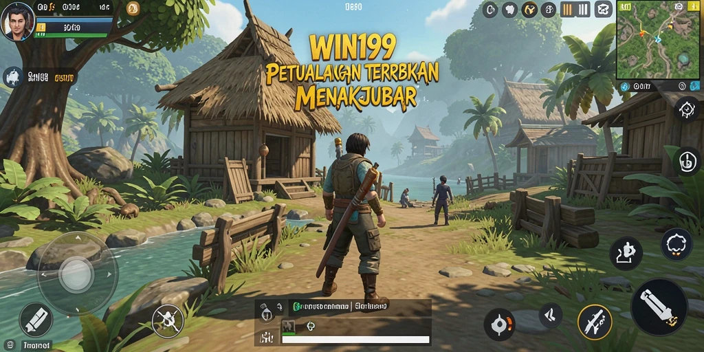 Tangkapan layar menunjukkan berbagai pemandangan indah dalam game Open World.